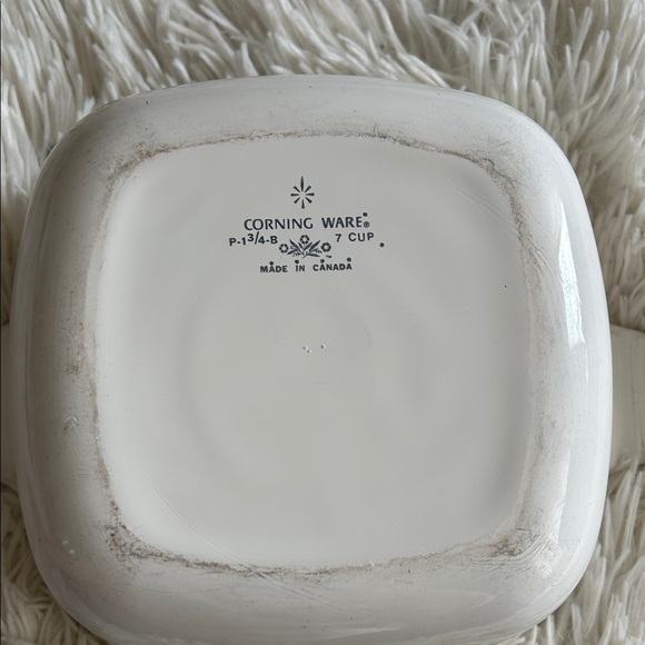 White Blue Floral Baking Dish, 7 cup corning ware vintage collector cornflower - Picture 6 of 8